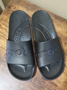 Crocs Unisex Adult Slides In Black Mens 12